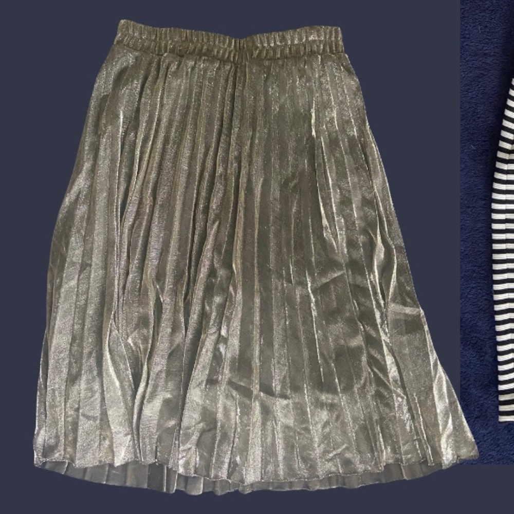 Metallic midi skirt - foil skirt